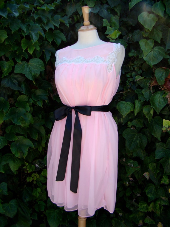 Vintage / Cotton Candy / Pink / Double Chiffon an… - image 3