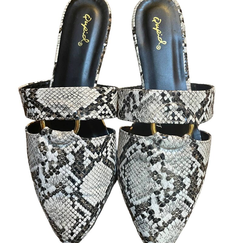 snakeskin mules