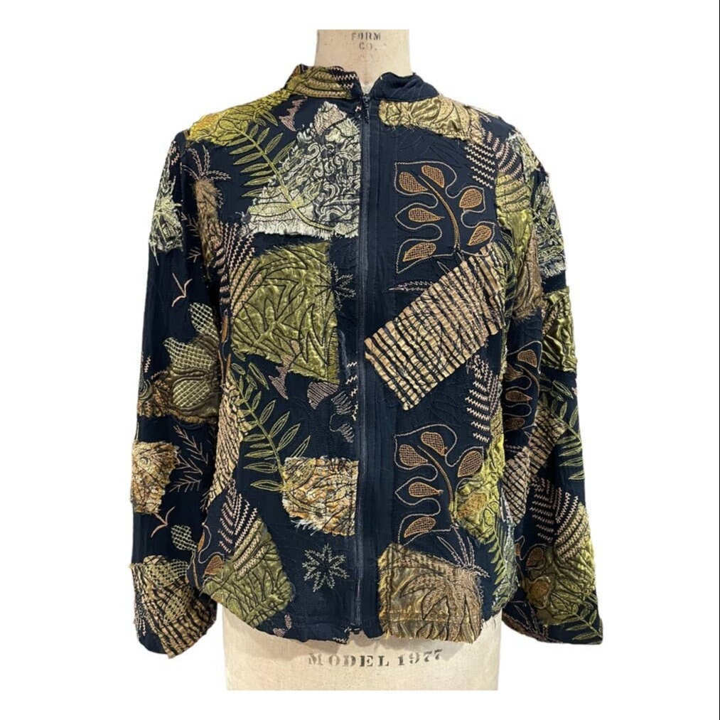 Chico s Gold Jacket Etsy UK