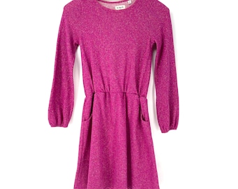 Girls Kidpik Pink Sparkle Long Sleeve Dress Large Size 12