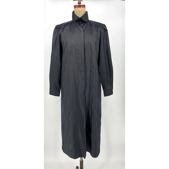 Nordstrom Vintage Town Square Black Full Length Dress Trench Coat