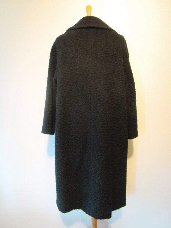 Vintage 50s / Black / Rockabilly / Union Made / Dress Coat / LARGE 
