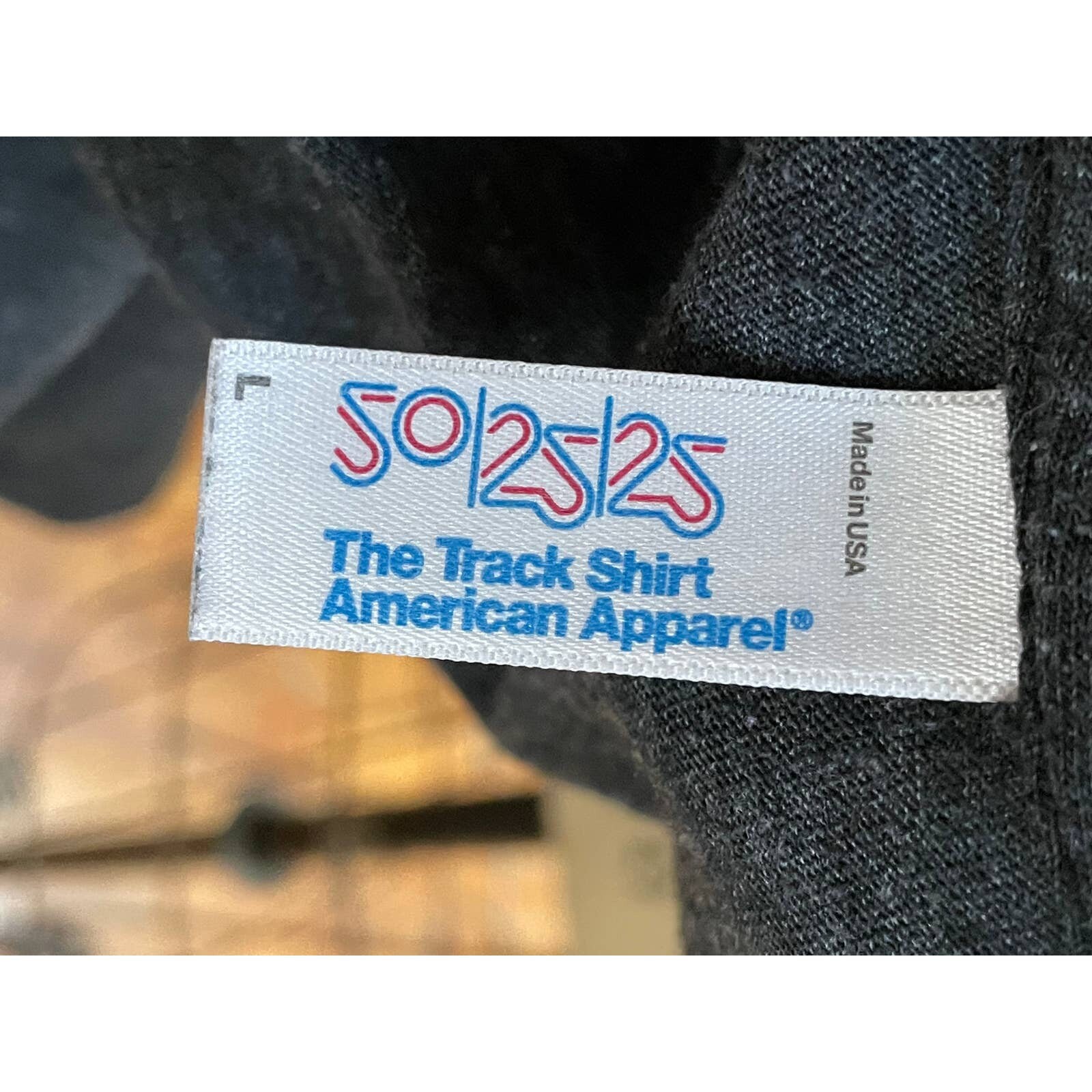 American Apparel Mens 50/25/25 Track Shirt Gray Make Noise