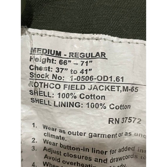 Rothco Military Issue Field Jacket Unisex Olive G… - image 8