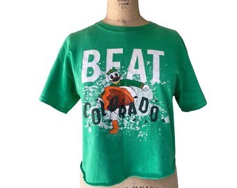 Beat Colorado Oregon Alma Mater Gildan Graphic T-shirt Green M