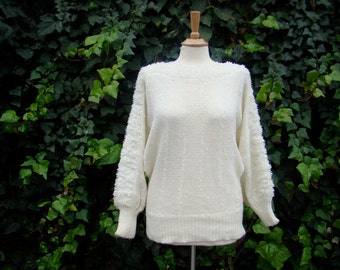 Vintage 80s / White / New Wave / Punk / Rochelle of California / SMALL