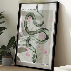 Call It What You Want Print, Reputation-Inspired Printable Poster, Watercolor Snake Poster, Tay Inspired Rep Digital Print, Snake Aesthetic