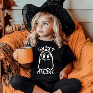 Ghost Malone Shirt, Boys Girls Halloween T-Shirt, Cute Ghost Sweater, Funny Halloween Crewneck, Ghost Malone Graphic Tee
