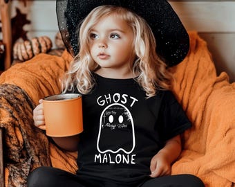 Ghost Malone Shirt, Boys Girls Halloween T-Shirt, Cute Ghost Sweater, Funny Halloween Crewneck, Ghost Malone Graphic Tee