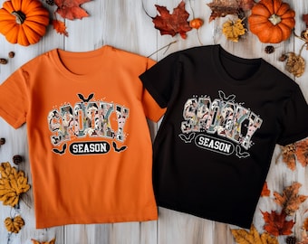 Spooky Season Movie Shirt, Horror Movie Characters T-shirt, Trendy Halloween Gift Shirt, Womens Halloween Tshirt, Gift For Halloween