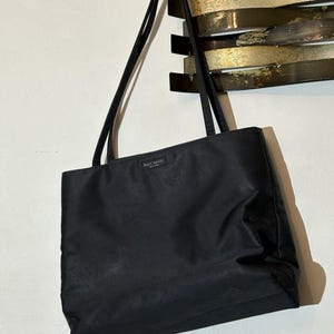 Kate Spade Tote Medium Black Nylon Vintage Y2K Shoulder Bag