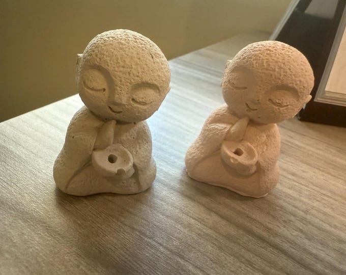 Mini Buddha Incense Holder – Handmade Zen Decor | Spiritual Gift | Peaceful Meditation Altar Accessory