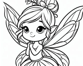 50 Fairies to color - Download and Print