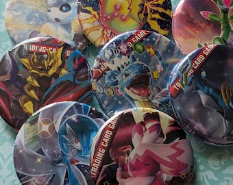 Creature Button Pins, 2 inch diameter