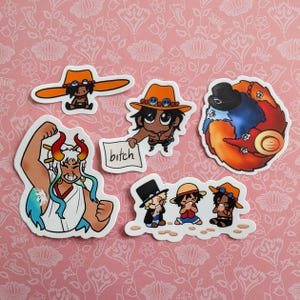 One Piece Stickers, Ace Yamato Luffy Sabo ASL image 1