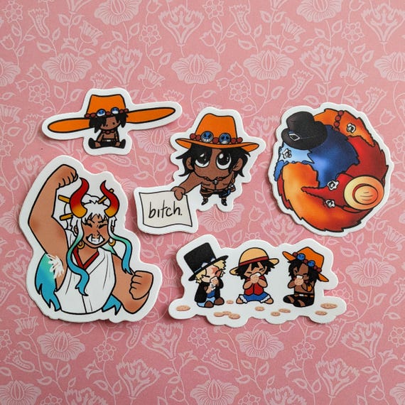 One Piece Stickers, Ace Yamato Luffy Sabo ASL