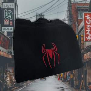 Sweatshirt,Marvel Superhero,Spider Hoodie,Relax fit hoodie,Gym Hoodie,Spiderman Embroidered Crew Neck/Hoodie,Street hip hop style pullover