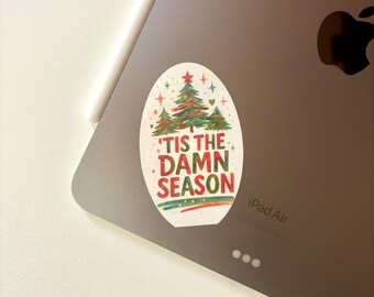 いまいましい季節のステッカー | クリスマスをテーマにしたステッカー | ノートパソコン、ウォーターボトルなどに使える防水デカール