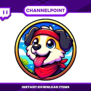 Dog Channel Point , Channel Point Icons for Twitch Rewards, Channel Point Icons, , High-Resolution Channel Point Icons
