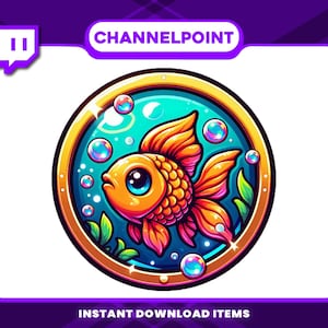 Fish Channel Point , Channel Point Icons for Twitch Rewards, Channel Point Icons, , High-Resolution Channel Point Icons