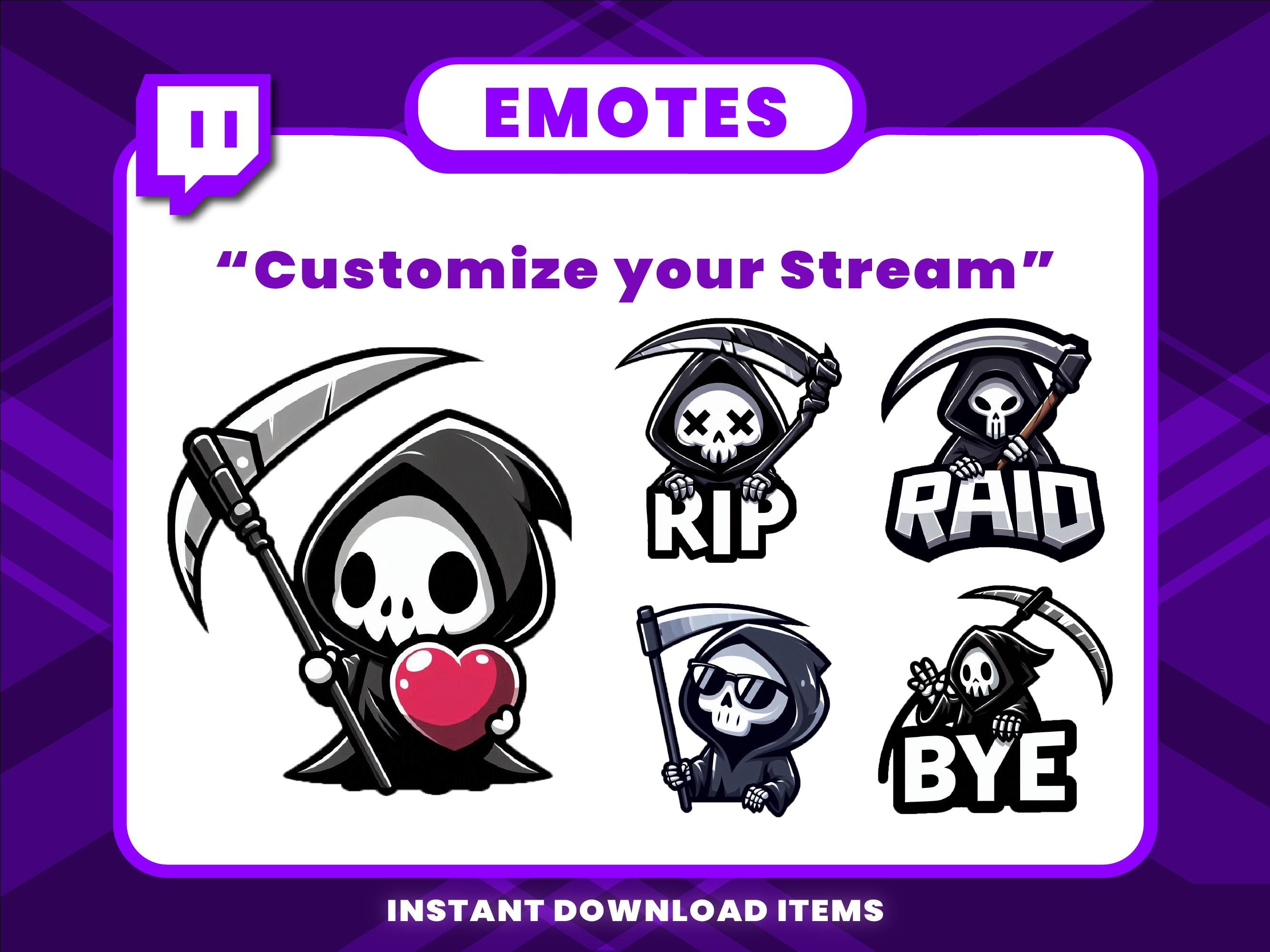 24 Reaper Emote Pack, High-resolution Twitch Emotes, Discord Emotes ...