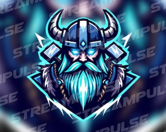 Custom Viking Logo for Twitch, YouTube, Kick | Gamer Logo, VTuber Logo, Mascot Design, Stream Branding