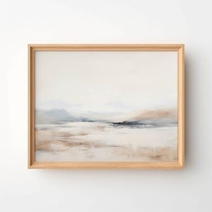 Beige and Gray Abstract Digital Print, Soft and Neutral Printable Wall Art, Downloadable Wall Decor, High-resolution PDF, Neutral Landscape