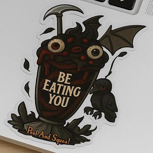 Pegatina de batido de película de terror: vinilo navideño espeluznante