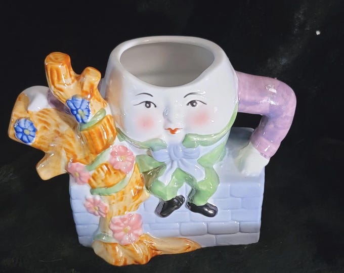 Vintage Feitx- Humpty Dumpty Sitting on a Wall Porcelain Teapot