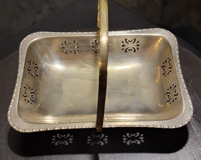 Vintage EPNS Silver-Plated Basket | A.E. Williams Floral Cutout Dish