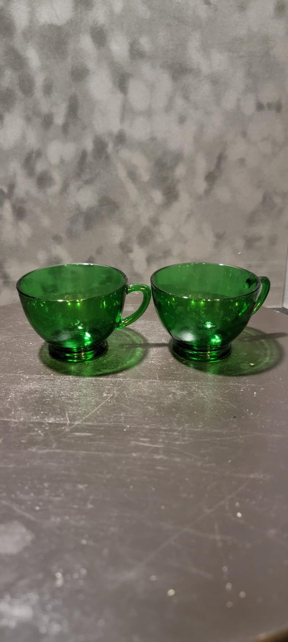 Vintage Anchor Hocking Forest Green Punch Cup – Mid-Century Glassware