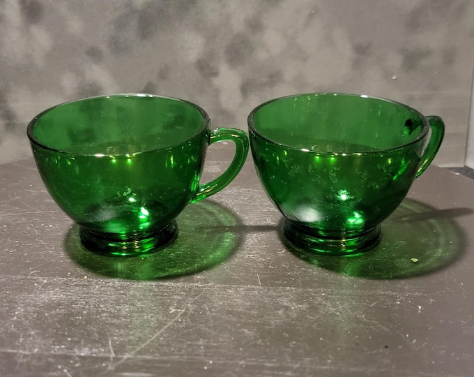 Vintage Anchor Hocking Forest Green Punch Cup – Mid-Century Glassware