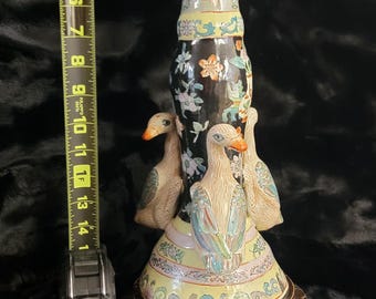 Vintage Japanese Geese Lamp