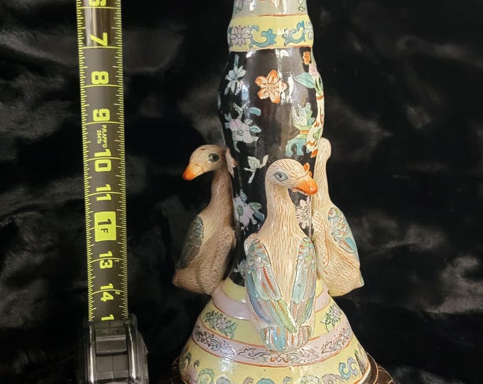 Vintage Japanese Geese Lamp