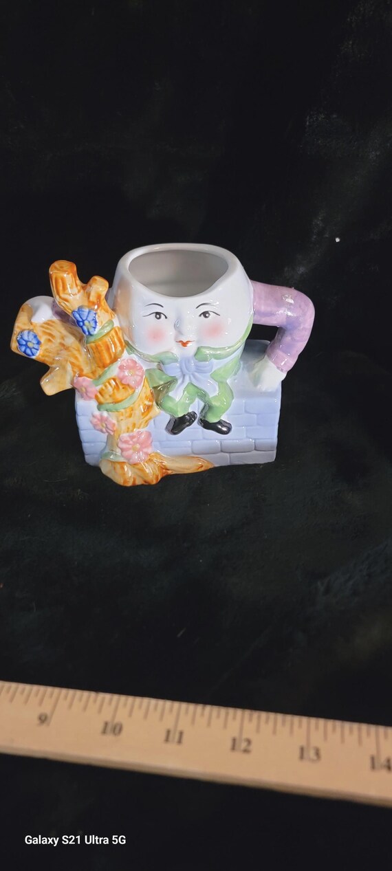 Vintage Feitx- Humpty Dumpty Sitting on a Wall Porcelain Teapot