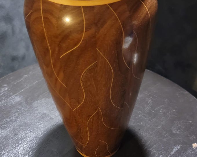 Handcrafted Hardwood Vase by Tieszen | Modern Woodturning Decor