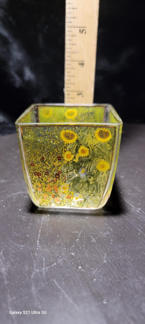 Klimt Cottage Garden Votive - Goebel Artis Orbis German Art Glass