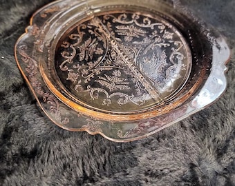 VTG Indiana Glass Divided Dish Pink