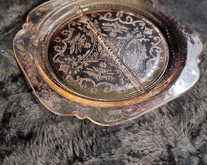 VTG Indiana Glass Divided Dish Pink