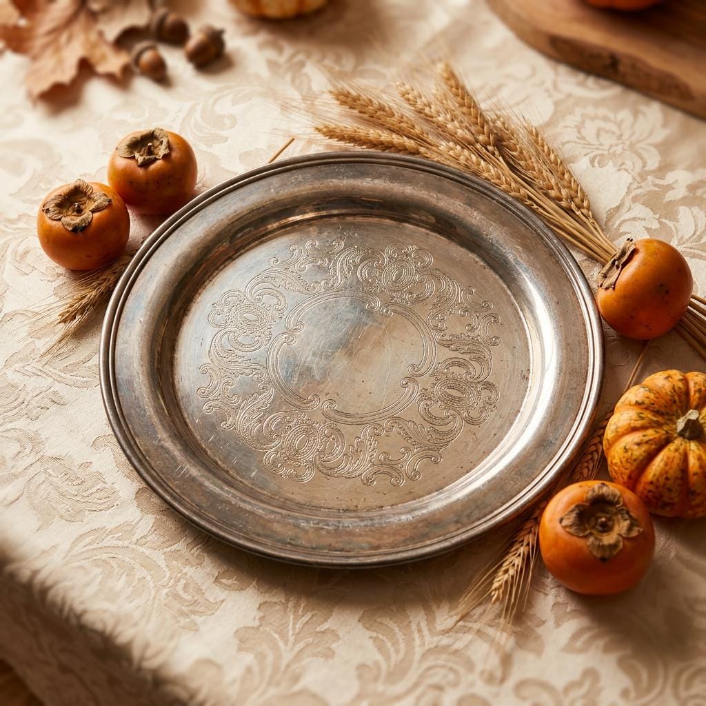 Sheridan Taunton Silversmiths Silver Platter Marked With Lion Logo
