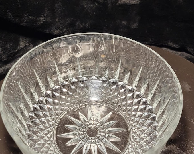 Vintage Arcoroc France- Crystal Bowl