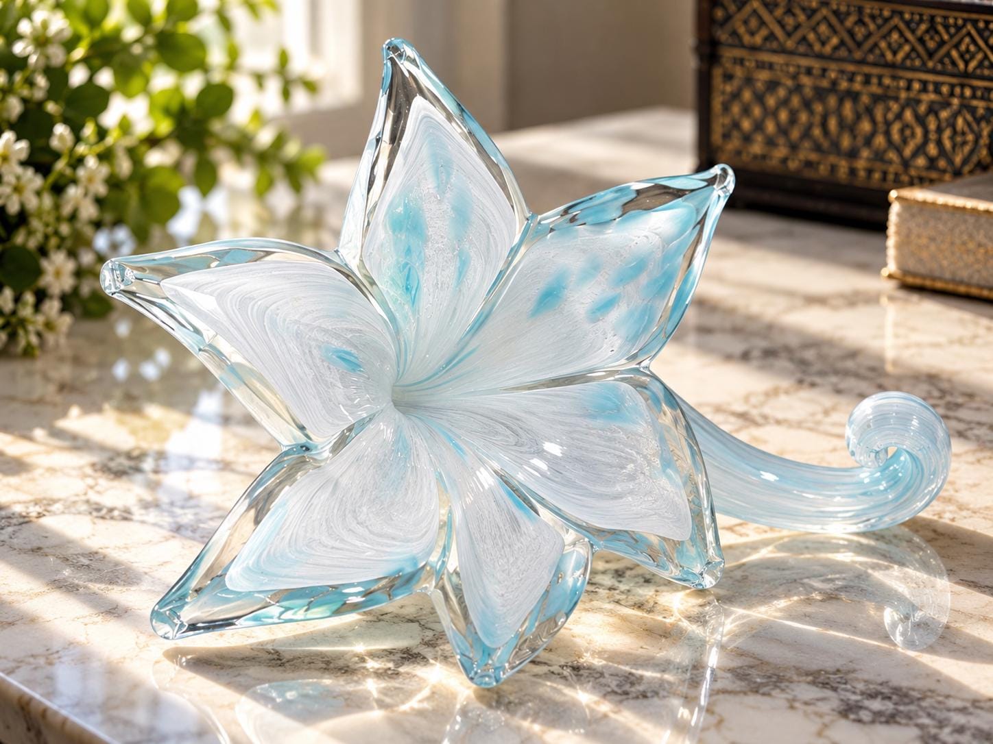 Vintage Murano Art Glass Flower - Etsy