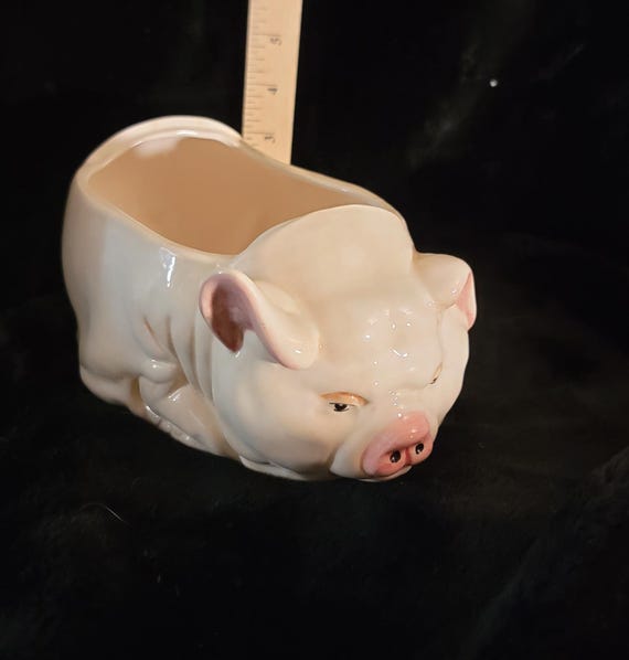 Rare Vintage Early 19th Century Collectible Pig Planter