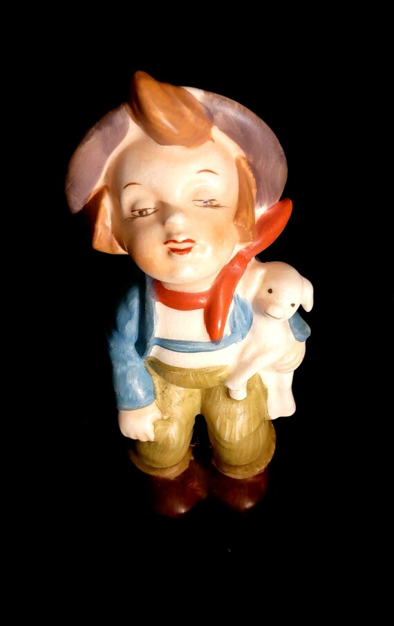 Vintage LIpper & Mann Boy with Lamb Figurine