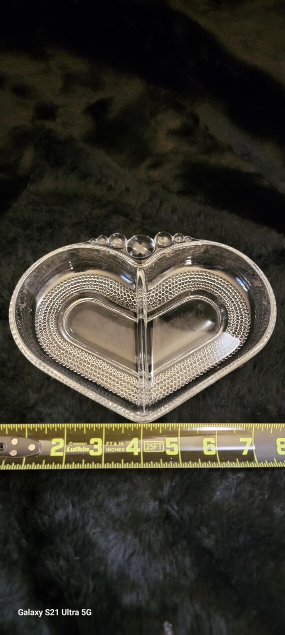 Vintage Duncan & Miller Teardrop Pattern Divided Heat Glas Dish 1930's