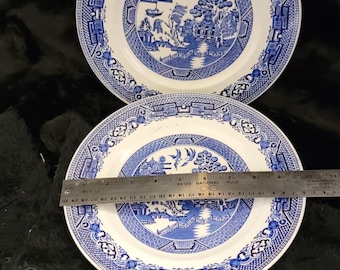 Willow Ridgeway Willow North Staffordshire Saucers set of 2