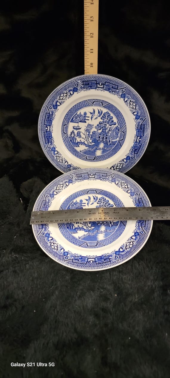 Willow Ridgeway Willow North Staffordshire Saucers set of 2