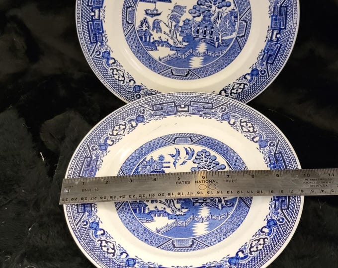 Willow Ridgeway Willow North Staffordshire Saucers set of 2