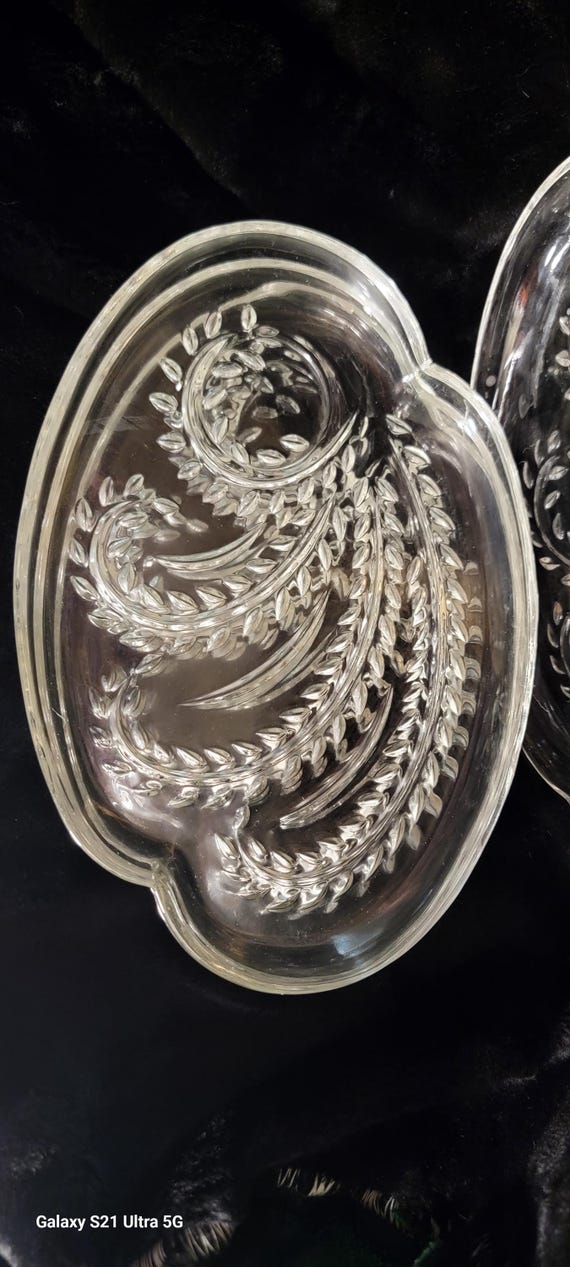 Federal Ware Vintage Glass Homestead Snack Plates