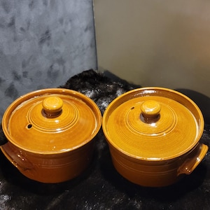 Pearsons of Chesterfield 1-pint brunt glaserat stengods med lock, tillverkat i England